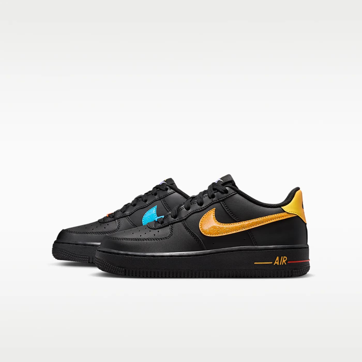 Nike Air Force 1, Black/Laser Orange/Picante Red/Action Grape