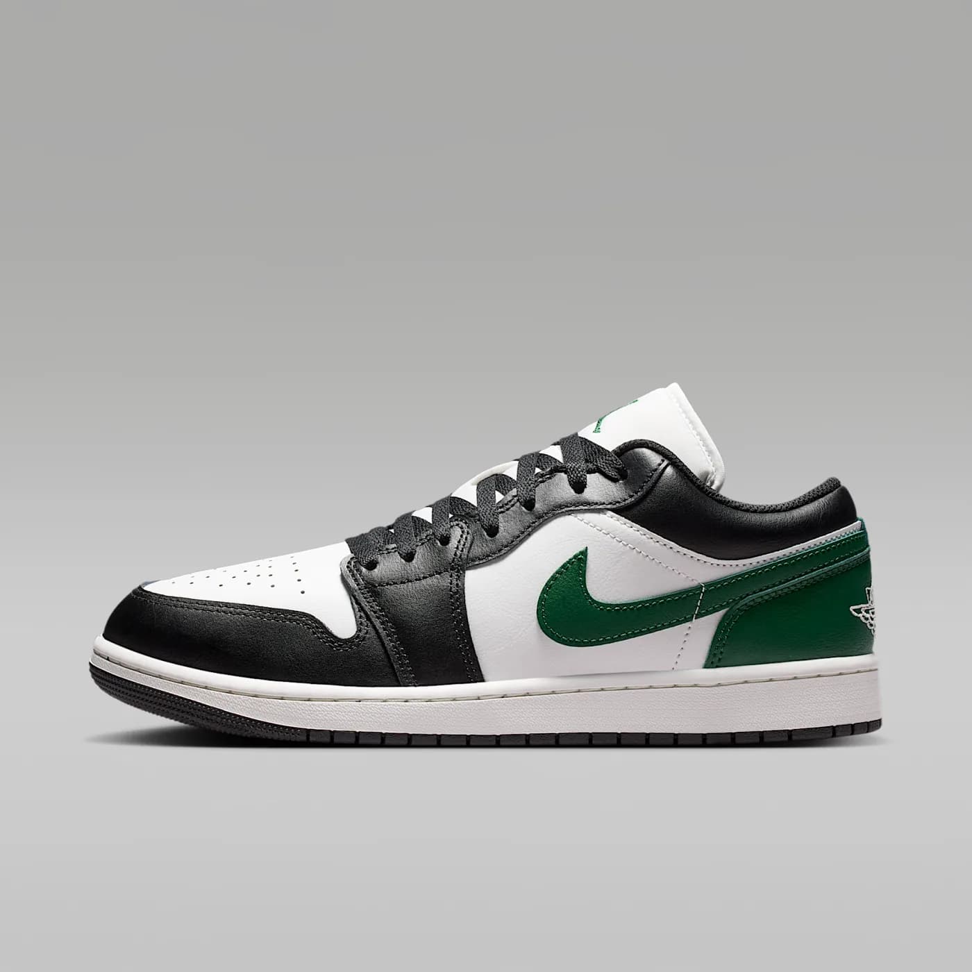 Air Jordan 1 Low, Black/Gorge Green/Summit White