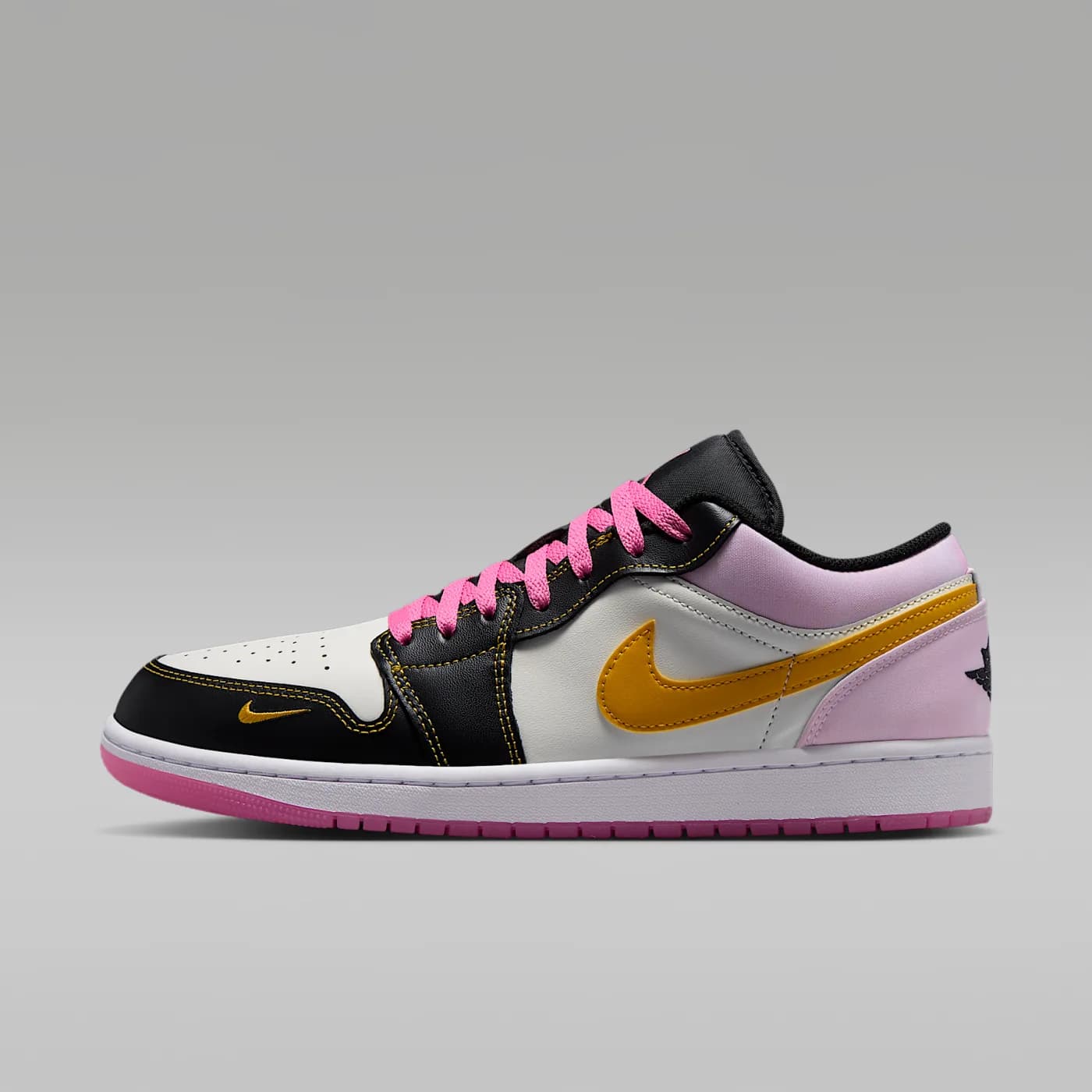 Air Jordan 1 Low SE, Black/Sail/Pinksicle/University Gold