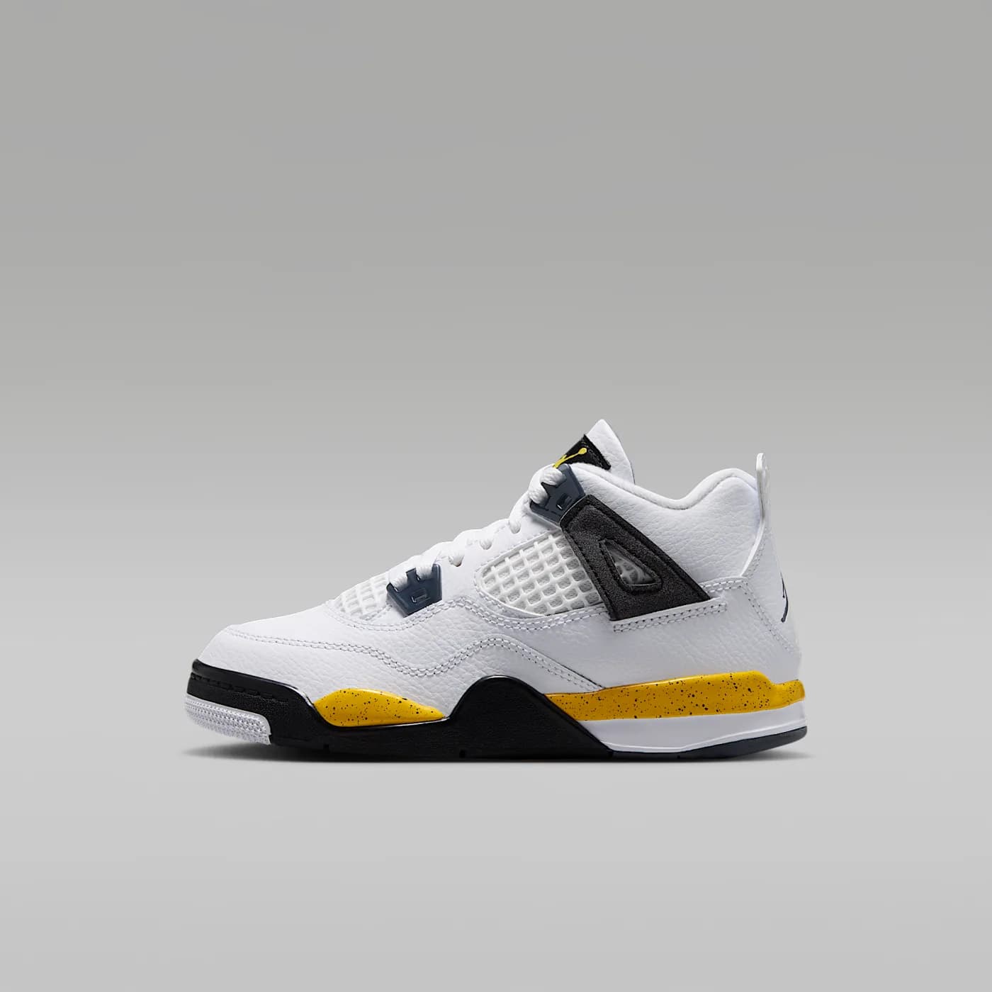 Jordan 4 Retro "Tour Yellow", White/Dark Blue Grey/Black/Tour Yellow