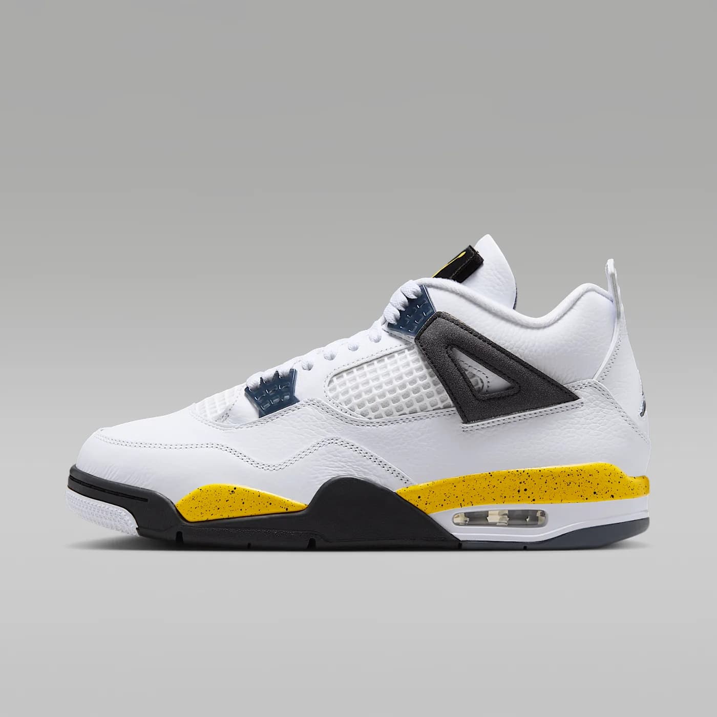 Air Jordan 4 Retro "Tour Yellow", White/Dark Blue Grey/Black/Tour Yellow