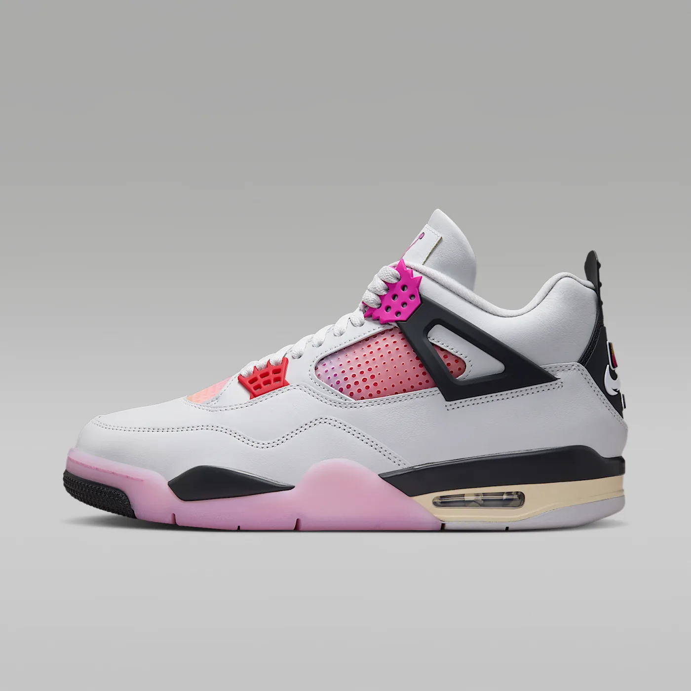 Air Jordan 4 Retro "Comic", Off White/Anthracite/Fire Pink