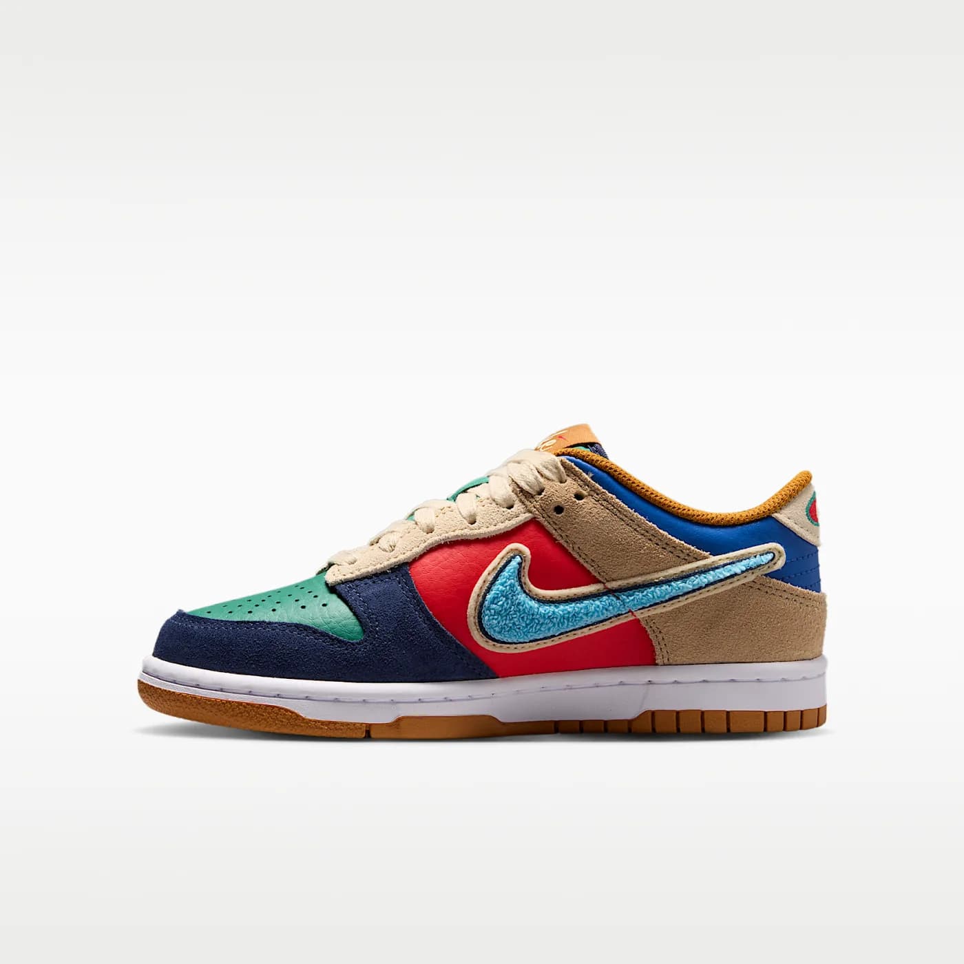 Nike Dunk Low, Midnight Navy/Green Noise/Linen/Speed Red